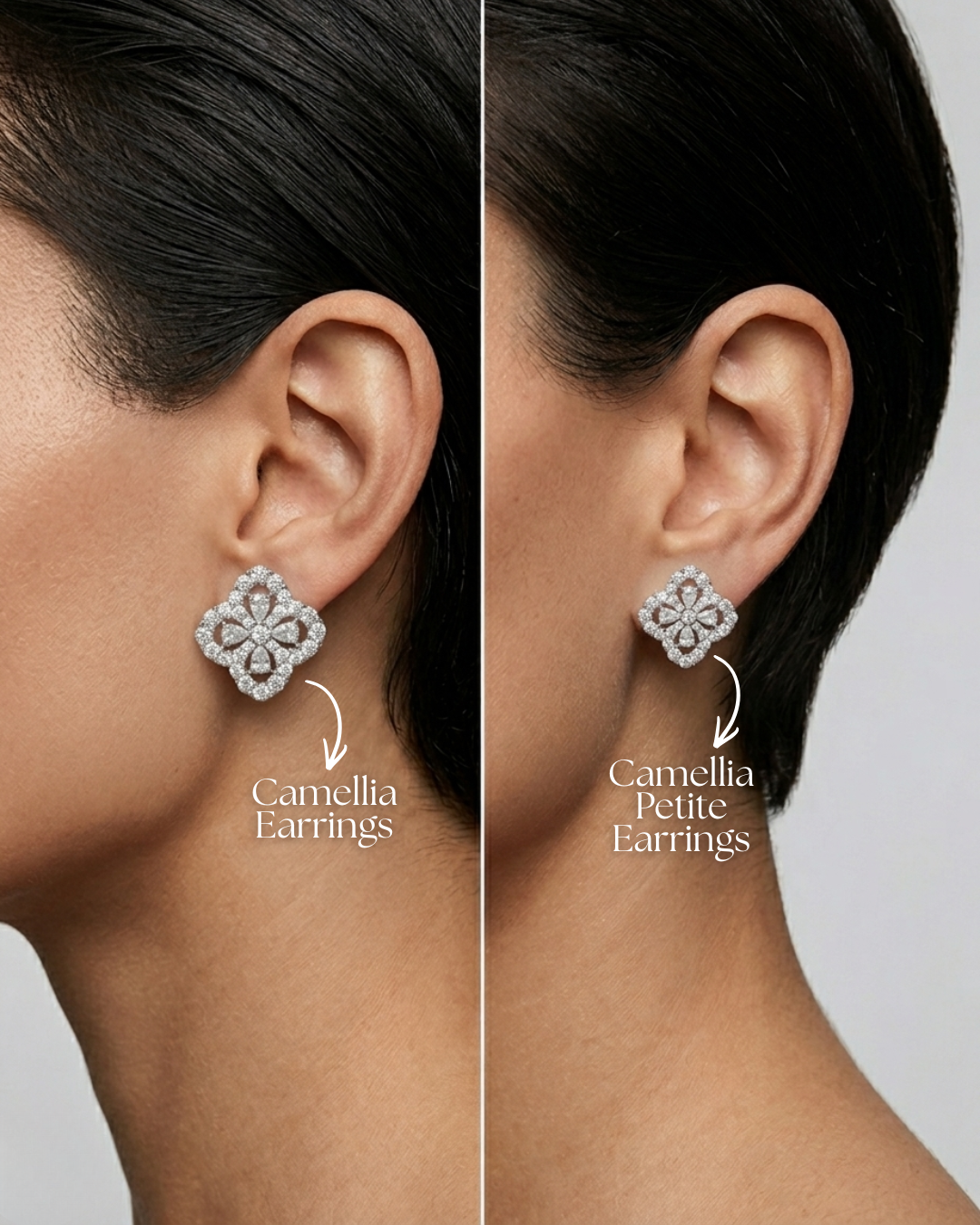 CAMELLIA PETITE EARRINGS - Silver 925